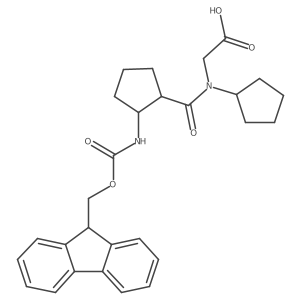 2-{N-cyclopentyl-1-[2-({[(9H-fluoren-9-yl)methoxy]carbonyl}amino)cyclopentyl]formamido}acetic acid Structure
