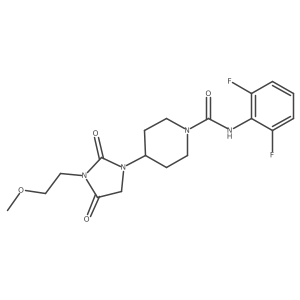 N-(2,6-difluorophenyl)-4-[3-(2-methoxyethyl)-2,4-dioxoimidazolidin-1-yl]piperidine-1-carboxamide Structure