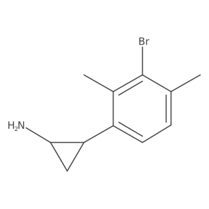 rac-(1R,2S)-2-(3-bromo-2,4-dimethylphenyl)cyclopropan-1-amine结构式