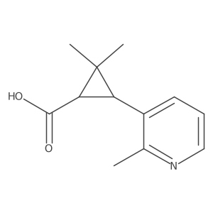 rac-(1R,3R)-2,2-dimethyl-3-(2-methylpyridin-3-yl)cyclopropane-1-carboxylic acid Structure