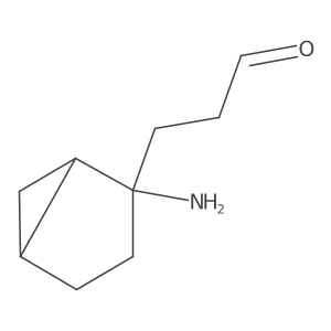 rac-3-[(1R,5S)-2-aminobicyclo[3.1.0]hexan-2-yl]propanal结构式