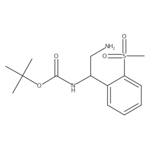tert-butyl N-[2-amino-1-(2-methanesulfonylphenyl)ethyl]carbamate Structure
