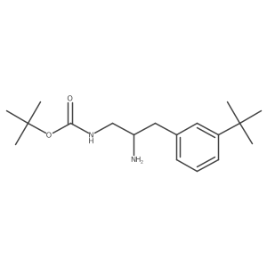 tert-butyl N-[2-amino-3-(3-tert-butylphenyl)propyl]carbamate结构式