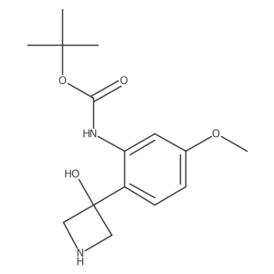 tert-butyl N-[2-(3-hydroxyazetidin-3-yl)-5-methoxyphenyl]carbamate结构式