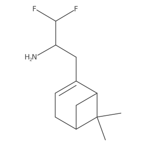 3-{6,6-Dimethylbicyclo[3.1.1]hept-2-en-2-yl}-1,1-difluoropropan-2-amine结构式