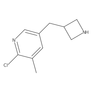 5-[(Azetidin-3-yl)methyl]-2-chloro-3-methylpyridine结构式