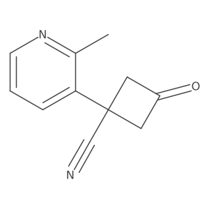 1-(2-Methylpyridin-3-yl)-3-oxocyclobutane-1-carbonitrile Structure