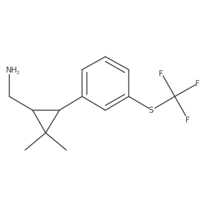 (2,2-Dimethyl-3-{3-[(trifluoromethyl)sulfanyl]phenyl}cyclopropyl)methanamine结构式