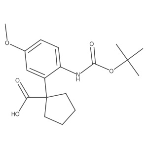 1-(2-{[(Tert-butoxy)carbonyl]amino}-5-methoxyphenyl)cyclopentane-1-carboxylic acid Structure