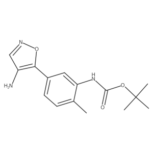 tert-butyl N-[5-(4-amino-1,2-oxazol-5-yl)-2-methylphenyl]carbamate结构式