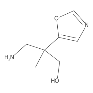 3-Amino-2-methyl-2-(1,3-oxazol-5-yl)propan-1-ol结构式