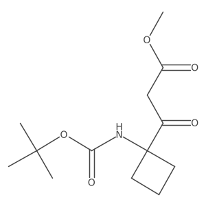 Methyl 3-(1-{[(tert-butoxy)carbonyl]amino}cyclobutyl)-3-oxopropanoate结构式