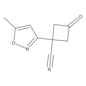 1-(5-Methyl-1,2-oxazol-3-yl)-3-oxocyclobutane-1-carbonitrile Structure