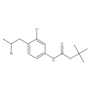 tert-butyl N-[4-(2-bromopropyl)-3-chlorophenyl]carbamate结构式