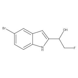 1-(5-bromo-1H-indol-2-yl)-2-fluoroethan-1-ol结构式