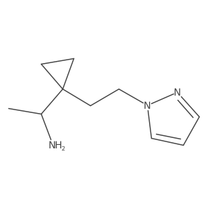 1-{1-[2-(1H-pyrazol-1-yl)ethyl]cyclopropyl}ethan-1-amine Structure