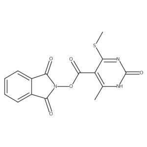 1,3-dioxo-2,3-dihydro-1H-isoindol-2-yl 6-methyl-4-(methylsulfanyl)-2-oxo-1,2-dihydropyrimidine-5-carboxylate结构式