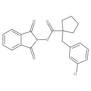 1,3-dioxo-2,3-dihydro-1H-isoindol-2-yl 1-[(3-chlorophenyl)methyl]cyclopentane-1-carboxylate结构式
