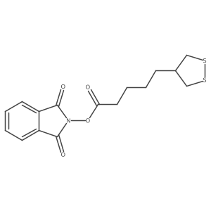 1,3-dioxo-2,3-dihydro-1H-isoindol-2-yl 5-(1,2-dithiolan-4-yl)pentanoate结构式