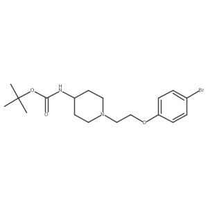 tert-butyl N-{1-[2-(4-bromophenoxy)ethyl]piperidin-4-yl}carbamate结构式