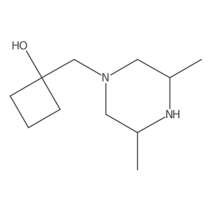 1-((3,5-Dimethylpiperazin-1-yl)methyl)cyclobutan-1-ol结构式