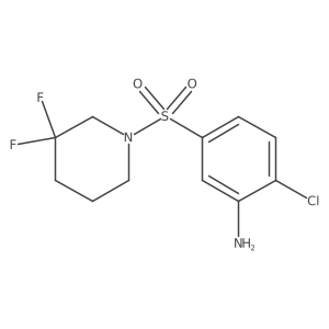 2-Chloro-5-(3,3-difluoro-piperidine-1-sulfonyl)-phenylamine结构式