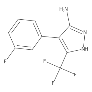 Nc1n[nH]c(C(F)(F)F)c1-c1cccc(F)c1结构式