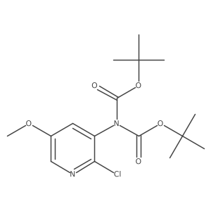1,3-Bis(1,1-dimethylethyl) 2-(2-chloro-5-methoxy-3-pyridinyl)imidodicarbonate Structure