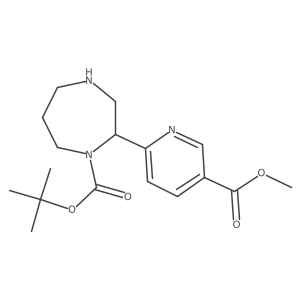 tert-Butyl 2-(5-(methoxycarbonyl)pyridin-2-yl)-1,4-diazepane-1-carboxylate Structure