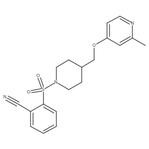 2-[4-[(2-Methylpyridin-4-yl)oxymethyl]piperidin-1-yl]sulfonylbenzonitrile结构式