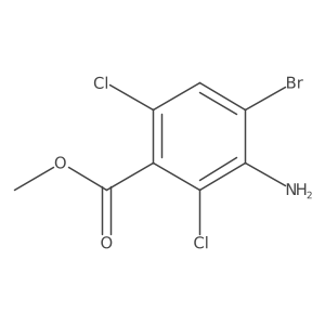 Methyl 3-amino-4-bromo-2,6-dichlorobenzoate结构式