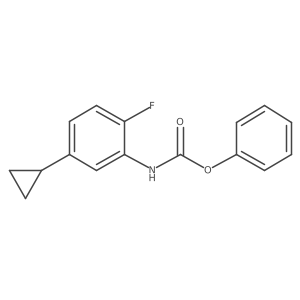 Phenyl (5-cyclopropyl-2-fluorophenyl)carbamate结构式