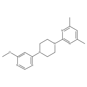 2-[4-(6-Methoxypyrimidin-4-yl)piperazin-1-yl]-4,6-dimethylpyrimidine Structure