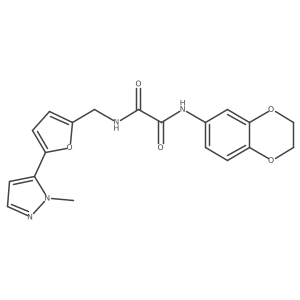 N'-(2,3-Dihydro-1,4-benzodioxin-6-yl)-N-[[5-(2-methylpyrazol-3-yl)furan-2-yl]methyl]oxamide结构式