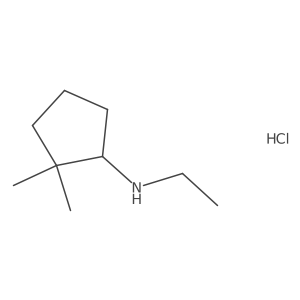 N-Ethyl-2,2-dimethylcyclopentan-1-amine;hydrochloride Structure