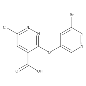 3-[(5-Bromo-3-pyridinyl)oxy]-6-chloro-4-pyridazinecarboxylic acid Structure
