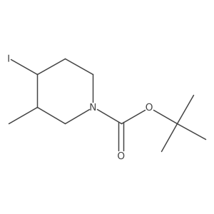 cis-4-Iodo-3-methyl-piperidine-1-carboxylic acid tert-butyl ester结构式