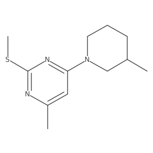 4-Methyl-6-(3-methylpiperidin-1-yl)-2-(methylsulfanyl)pyrimidine Structure