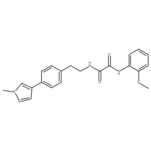 N'-{2-[4-(1-methyl-1H-pyrazol-4-yl)phenyl]ethyl}-N-[2-(methylsulfanyl)phenyl]ethanediamide Structure