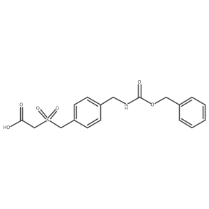 2-{[4-({[(Benzyloxy)carbonyl]amino}methyl)phenyl]methanesulfonyl}acetic acid结构式