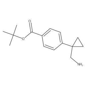 Tert-butyl 4-[1-(aminomethyl)cyclopropyl]benzoate结构式