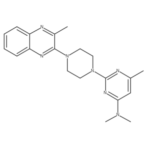 N,N,6-trimethyl-2-[4-(3-methylquinoxalin-2-yl)piperazin-1-yl]pyrimidin-4-amine结构式