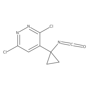 3,6-Dichloro-4-(1-isocyanatocyclopropyl)pyridazine结构式