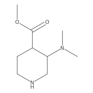 rac-methyl (3R,4R)-3-(dimethylamino)piperidine-4-carboxylate Structure