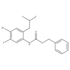 benzyl N-[4-bromo-2-(difluoromethoxy)-5-fluorophenyl]carbamate结构式