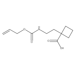1-(2-{[(Prop-2-en-1-yloxy)carbonyl]amino}ethyl)cyclobutane-1-carboxylic acid结构式