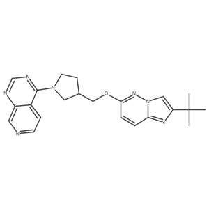 3-[({2-Tert-butylimidazo[1,2-b]pyridazin-6-yl}oxy)methyl]-1-{pyrido[3,4-d]pyrimidin-4-yl}pyrrolidine Structure