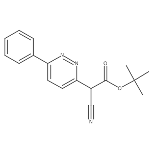 Tert-butyl 2-cyano-2-(6-phenylpyridazin-3-yl)acetate Structure