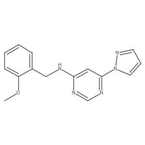 N-[(2-methoxyphenyl)methyl]-6-(1H-pyrazol-1-yl)pyrimidin-4-amine Structure
