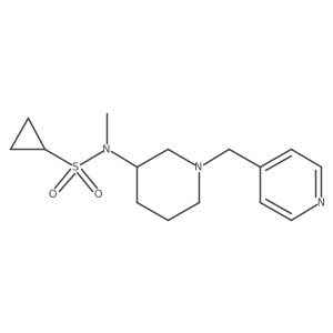 N-methyl-N-{1-[(pyridin-4-yl)methyl]piperidin-3-yl}cyclopropanesulfonamide结构式